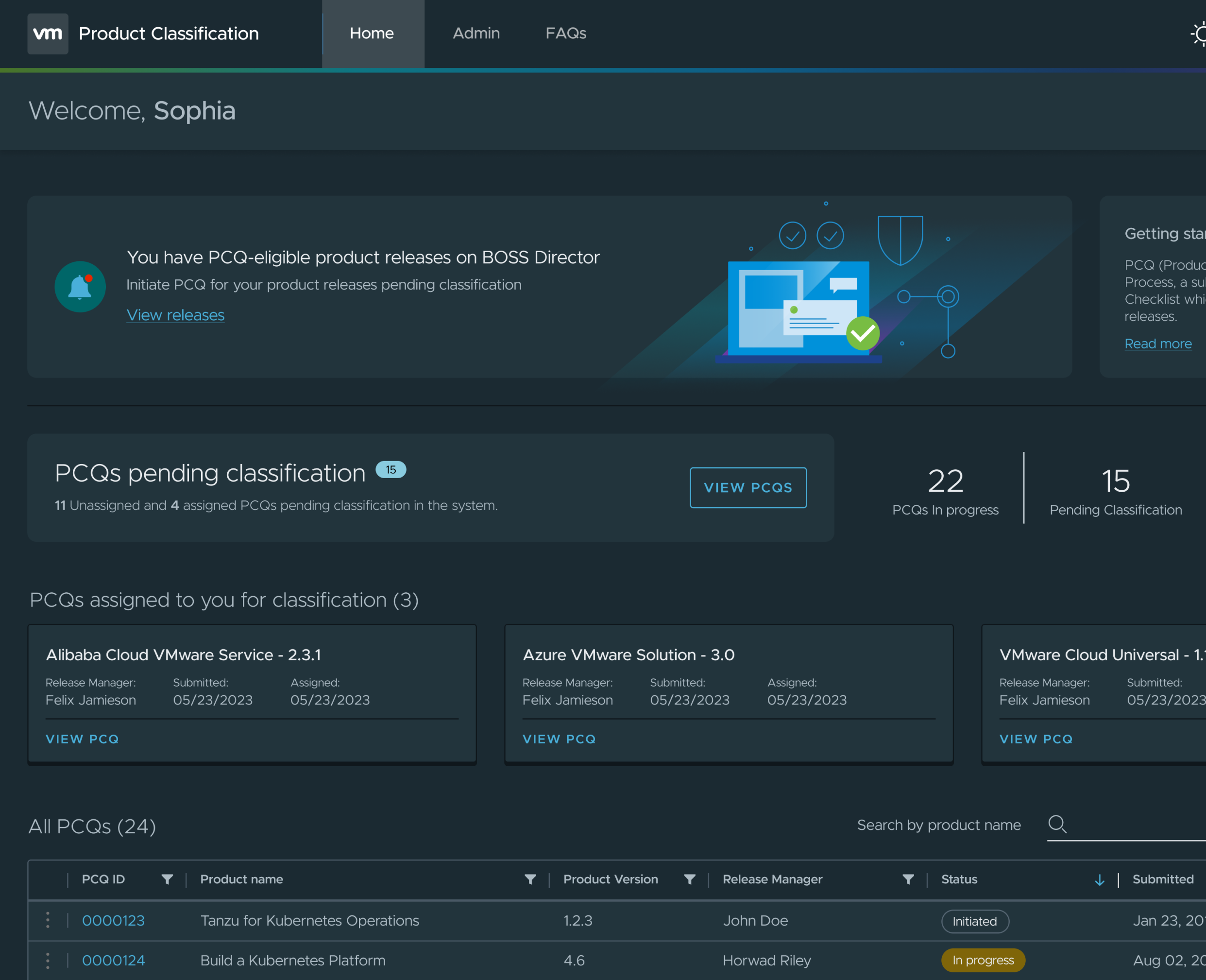Screenshot of PCQ